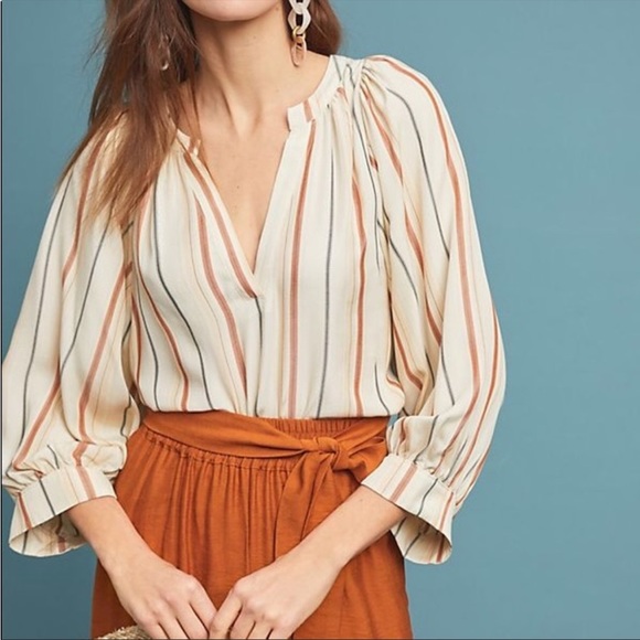 Anthropologie Brenda Peasant Top - Picture 2 of 7